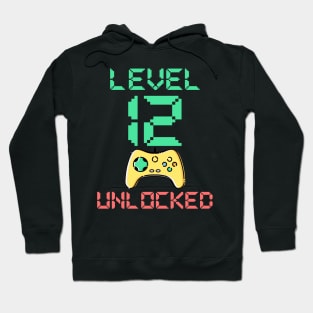 Level 12 Unlocked - 12 Year Old Gamer Funny Birthday Hoodie